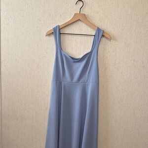 Chic Light Blue Sleeveless Maxi Dress